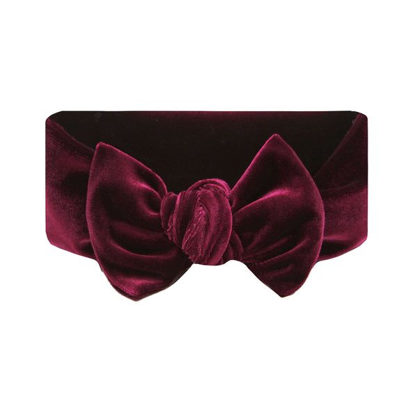 Pre-Order: Velvet - Wine Knot Headband
