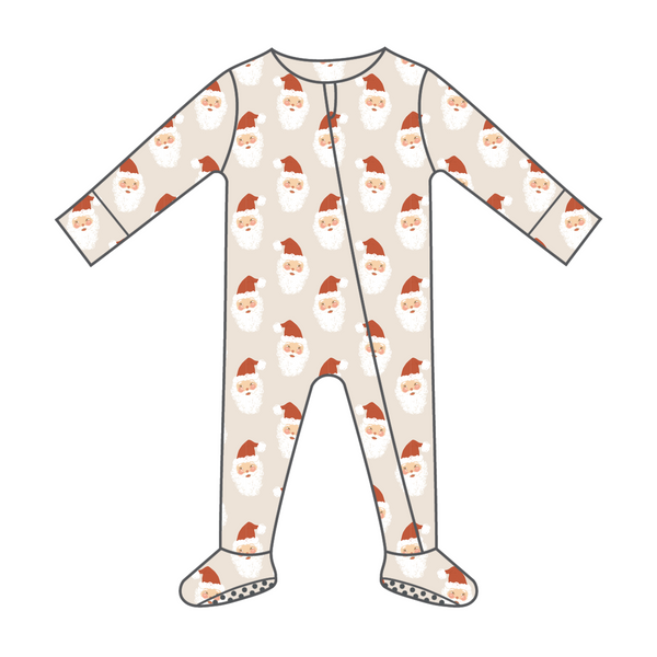 Pre-Order: Santa Baby Zipper Footies