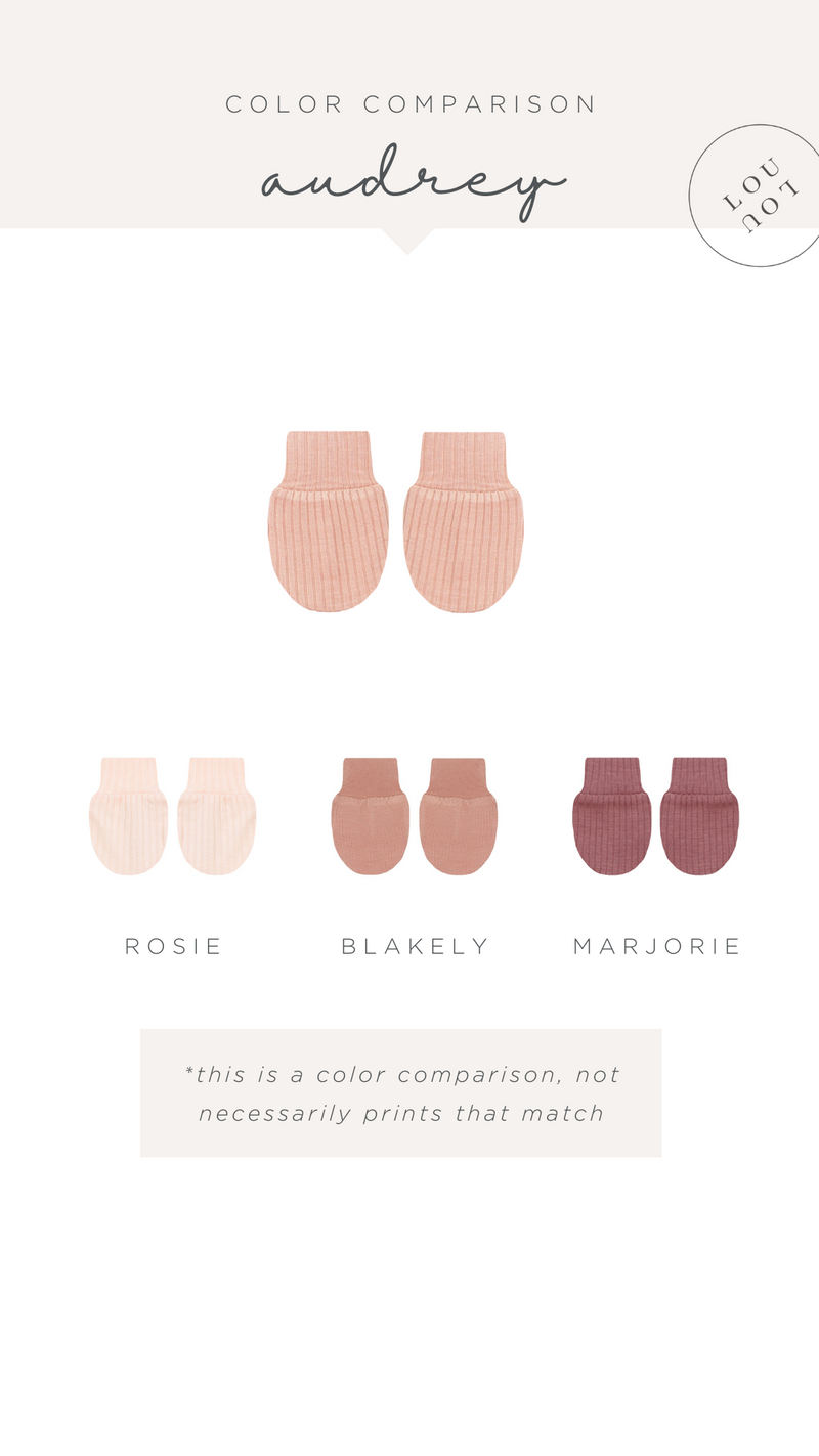 audrey color comparison zipper footies - compares rosie blakely and marjorie