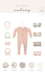audrey mix and match graphic for audrey zipper footies