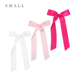 Satin Bow 3 Pack: Baby Pink Sash Clips