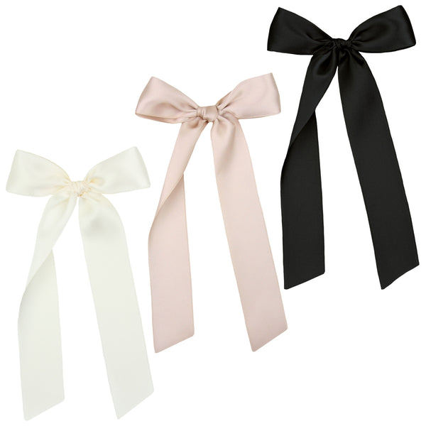 Satin Bow 3 Pack: Primrose Sash Clips