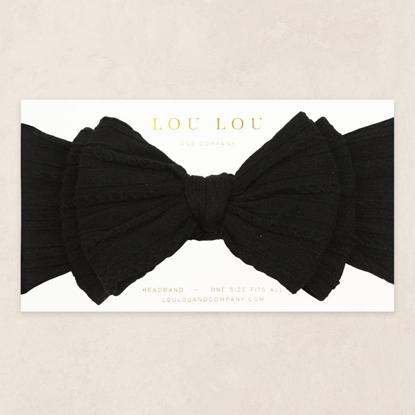 Pre-Order: Cable Knit Headband - Black