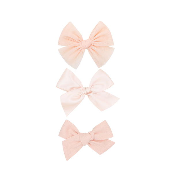 Bow 3 Pack: Blush Clips