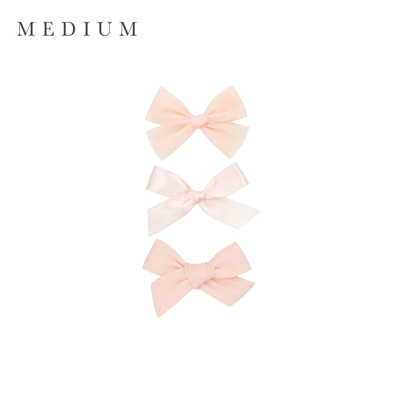 Bow 3 Pack: Blush Clips