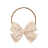 Chiffon Bow - Champagne Shimmer Headband