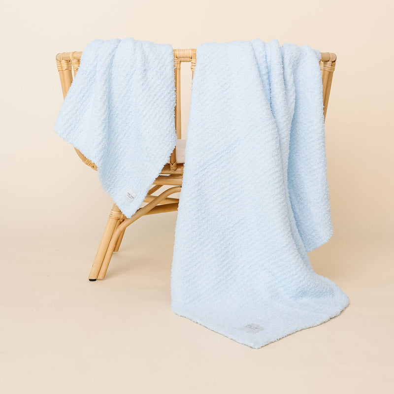 Chenille Blanket - Sky Blue - Small & Large