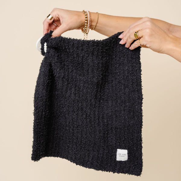 Chenille Blanket - Charcoal - Mini/Lovey