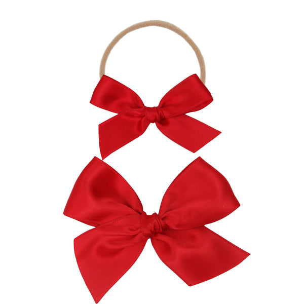 Pre-Order: Satin Bow - Cherry Headband