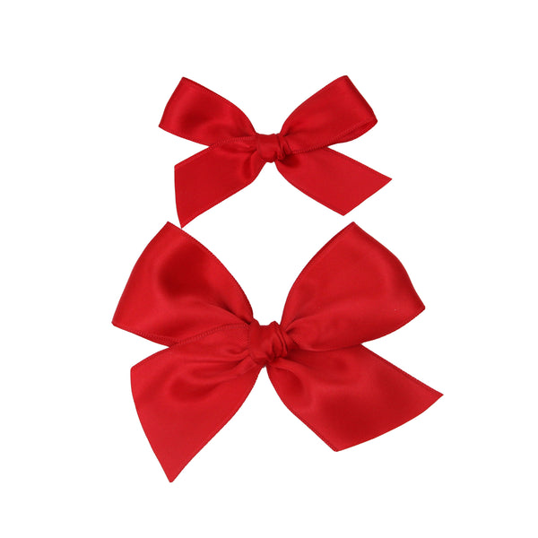Pre-Order: Satin Bow - Cherry Clip