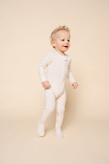 cove zipper footies toddler boy standing