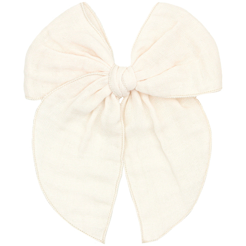 Cloud Muslin™ Heirloom Bow - Cream Clip