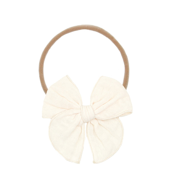 Cloud Muslin™ Heirloom Bow - Cream Headband