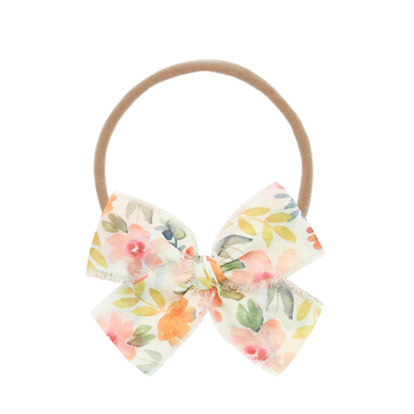 Chiffon Bow - Floral Headband