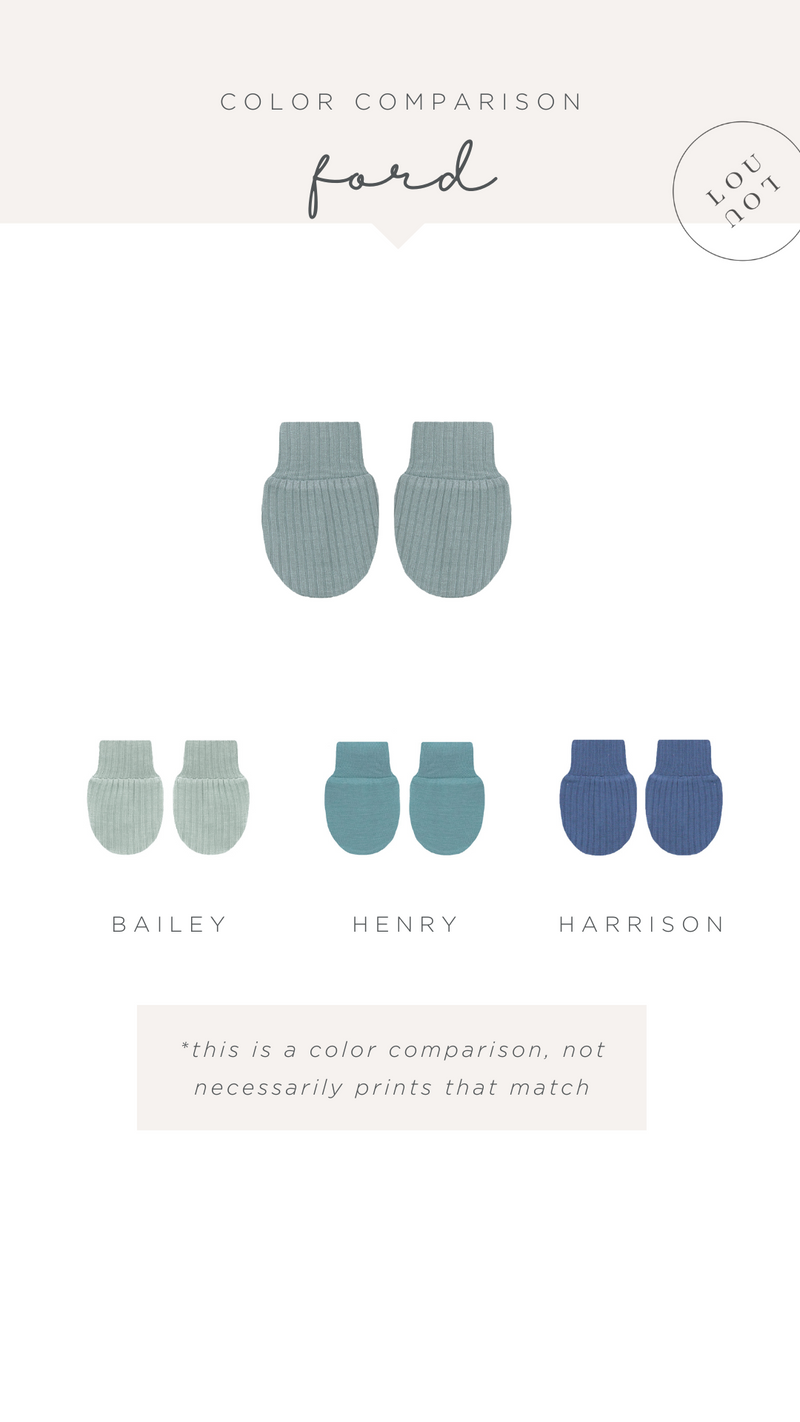 ford zipper color comparison graphic