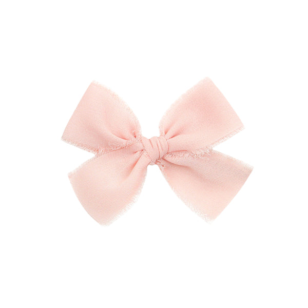 Chiffon Bow - Blush Clip