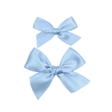 Satin Bow - French Blue Clip