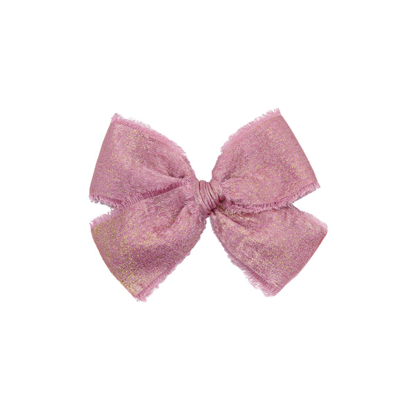 Chiffon Bow - Berry Shimmer Clip