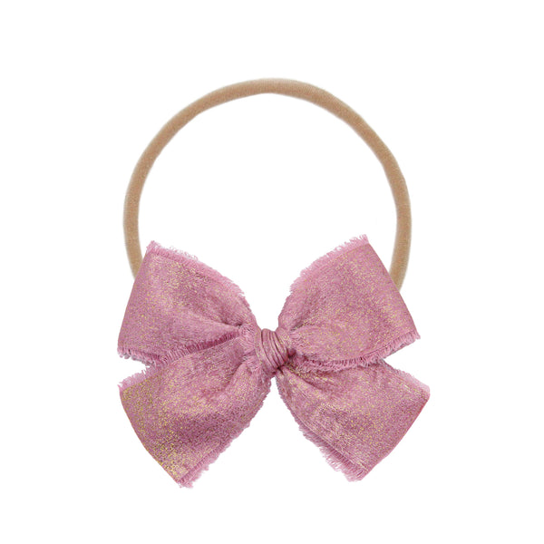 Chiffon Bow - Berry Shimmer Headband