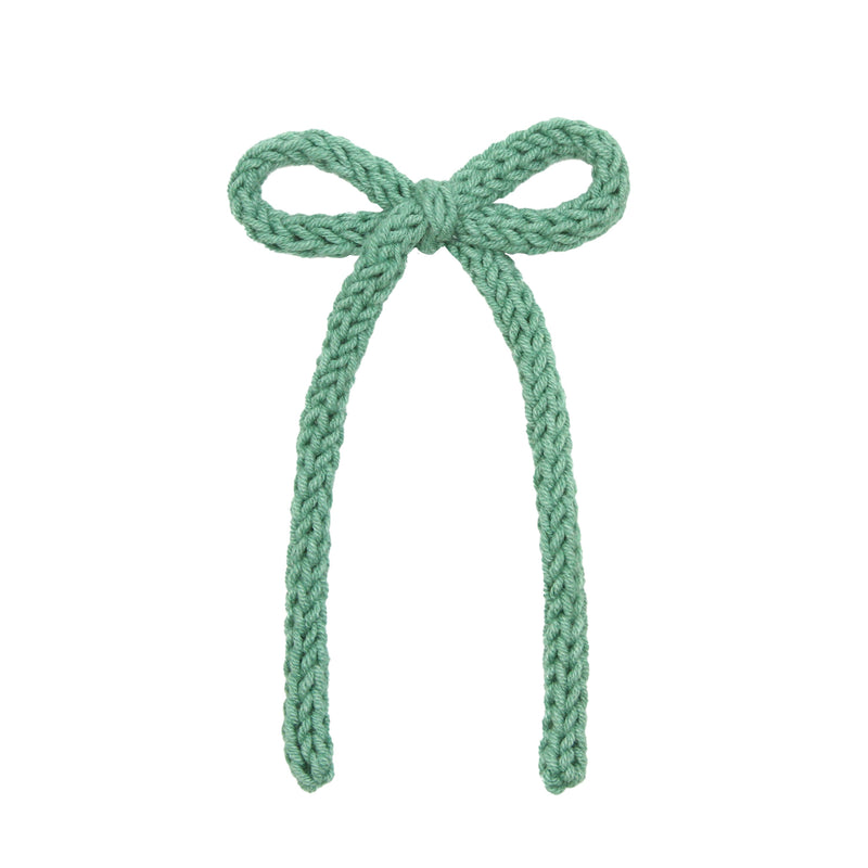 Crochet Bow - Jade Sash Clip