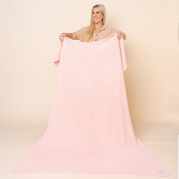 Chenille Blanket - Blush Pink - Adult/Throw