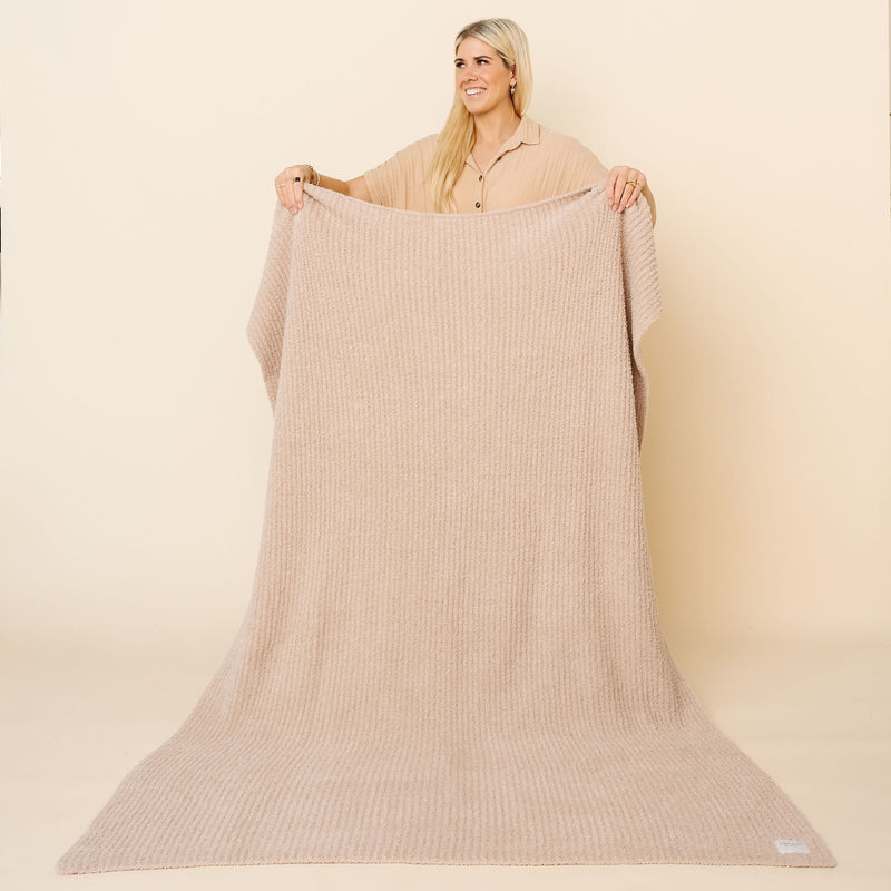 Chenille Blanket - Oatmeal - Adult/Throw