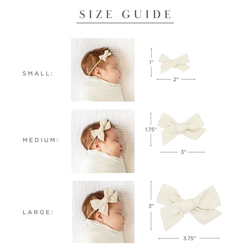 Linen Bow 3 Pack: Stone Headbands