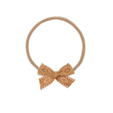 Lace Bow - Mini Cinnamon Headband