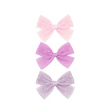 Tulle Bow 3 Pack: Orchid Clips