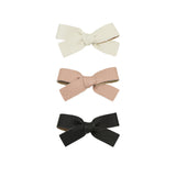 Leather 3 Pack - Primrose Bow Clips