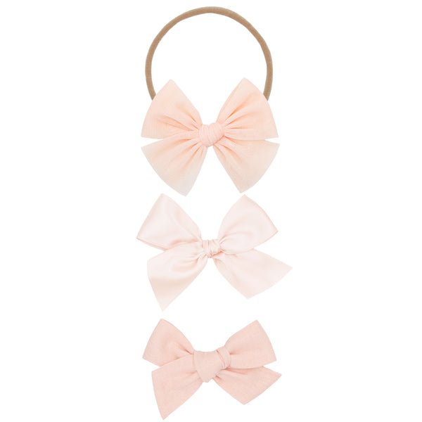 Bow 3 Pack: Blush Headbands