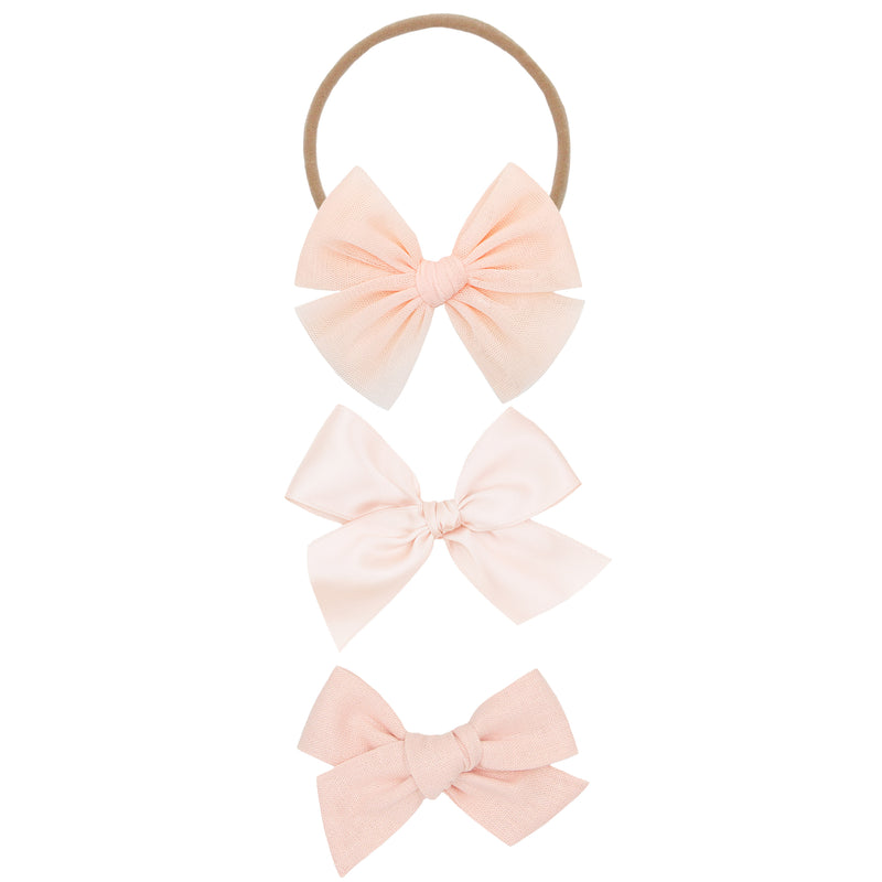 Bow 3 Pack: Blush Headbands