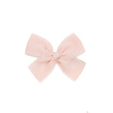 Chiffon Bow 3 Pack: Blush Clips