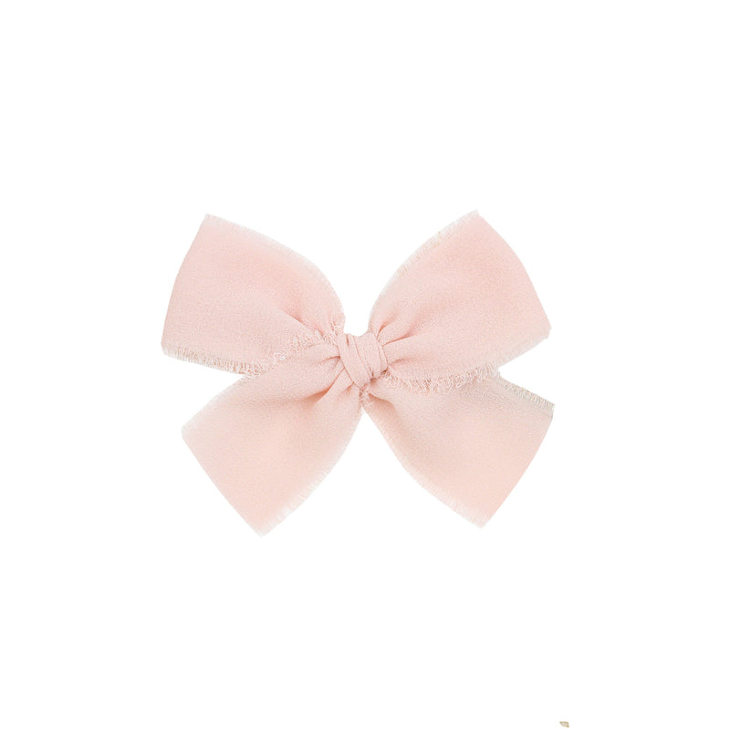 Chiffon Bow 3 Pack: Blush Clips