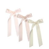 Satin Bow 3 Pack: Blush Sash Clips