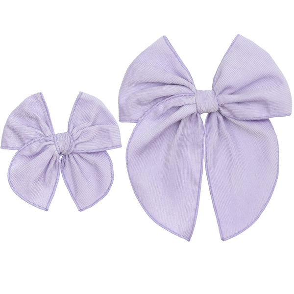 Heirloom Bow - Wisteria Corduroy Clip