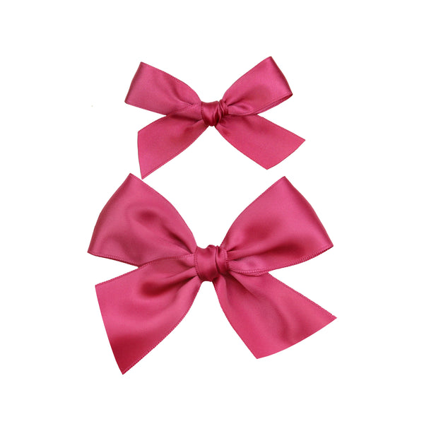 Satin Bow - Peony Clip