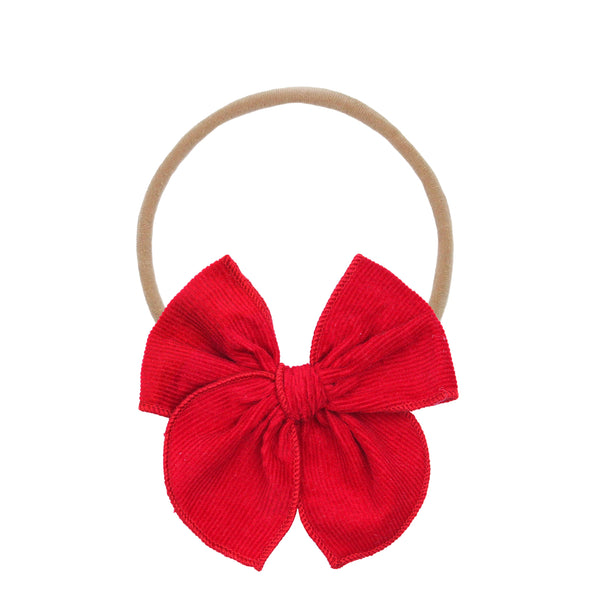 Pre-Order: Heirloom Bow - Red Corduroy Headband