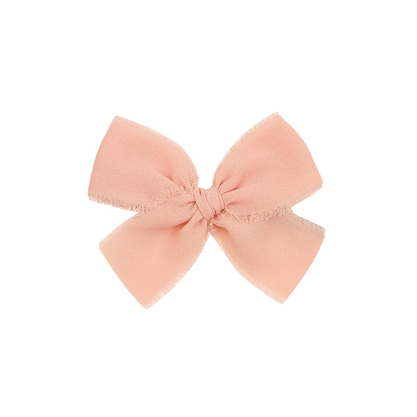 Chiffon Bow - Rose Clip