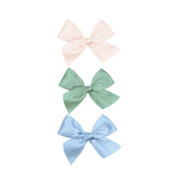 Satin Bow 3 Pack: Sage Clips
