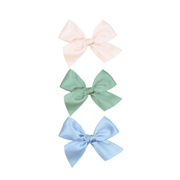 Satin Bow 3 Pack: Sage Clips