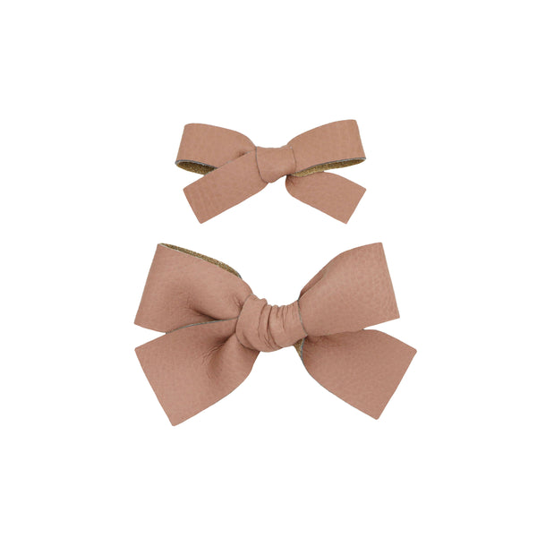 Leather - Sienna Bow Hair Clip