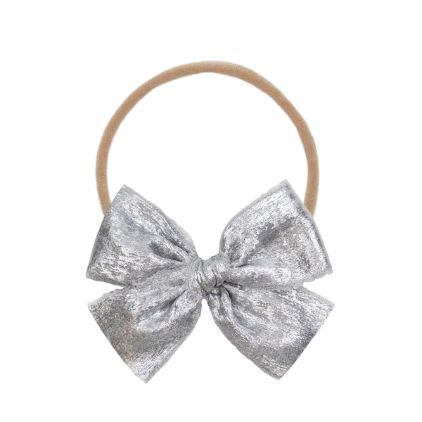 Chiffon Bow - Chrome Shimmer Headband