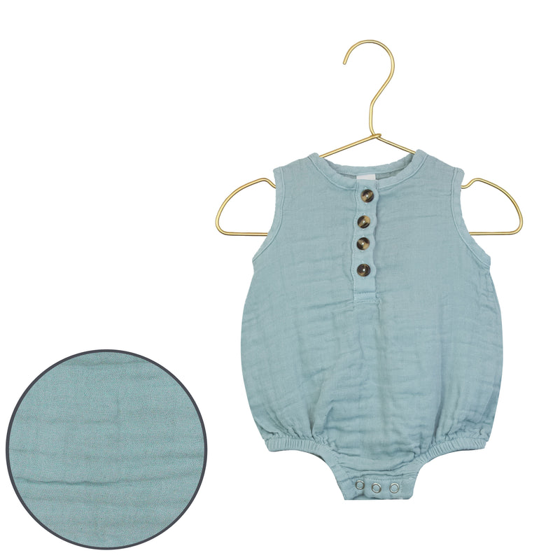 Cloud Muslin™ Bubble Romper - Steel