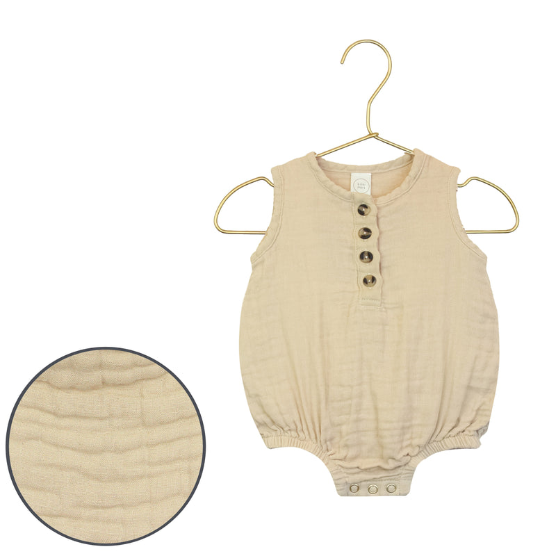 Cloud Muslin™ Bubble Romper - Tan