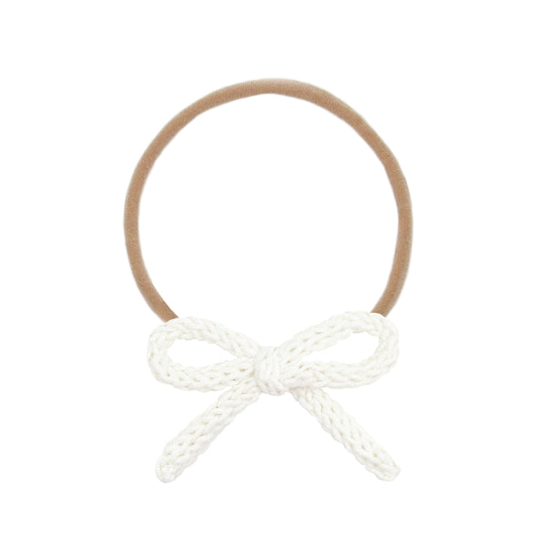 Crochet Bow - Ivory Headband