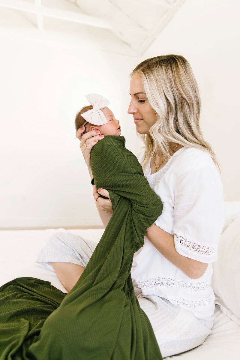 Tristan Ribbed Swaddle Blanket