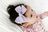 Linen Bow - Lavender Headband