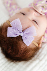 Tulle Bow 3 Pack: Periwinkle Dot Headbands