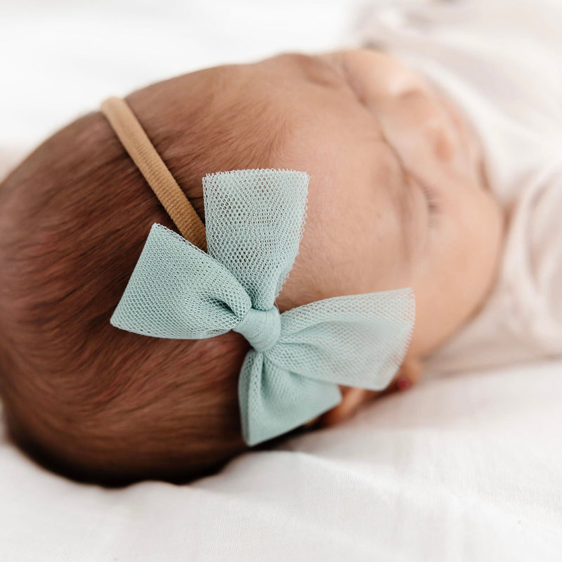 Tulle Bow 3 Pack: Cloud Dot Headbands